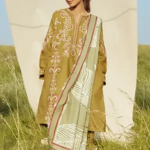 Coco by Zara Shahjahan Embroidered Suits Unstitched 3 Piece CZS24W D5A Peridot