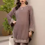 Dhanak Pret Embroidered Velvet 2 Piece Suit
